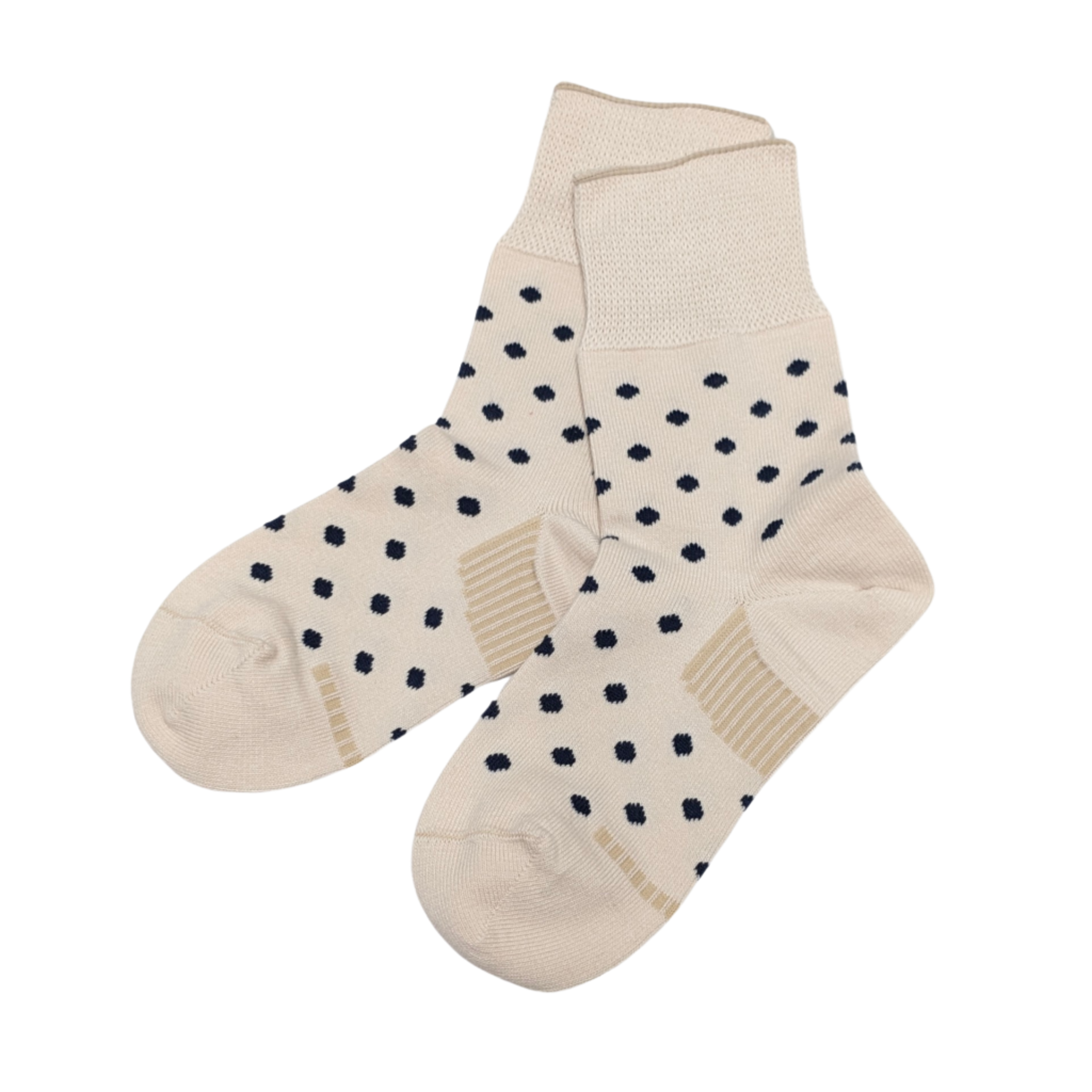 Organic Cotton Blend Polka Dot Everyday Crew Socks offer a soft touch with a stylish pop dot pattern. Designed to stay in place with a special heel design, relaxed fit, and stretchable cuff for added comfort. CHERRYSTONEstyle