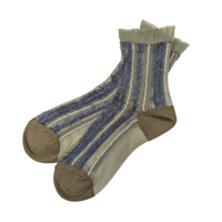 Shaggy Striped Crew Socks with a sleek, stylish design, perfect for both office and casual wear. Featuring a unique shaggy texture for a soft, cozy feel. CHERRYSTONEstyle