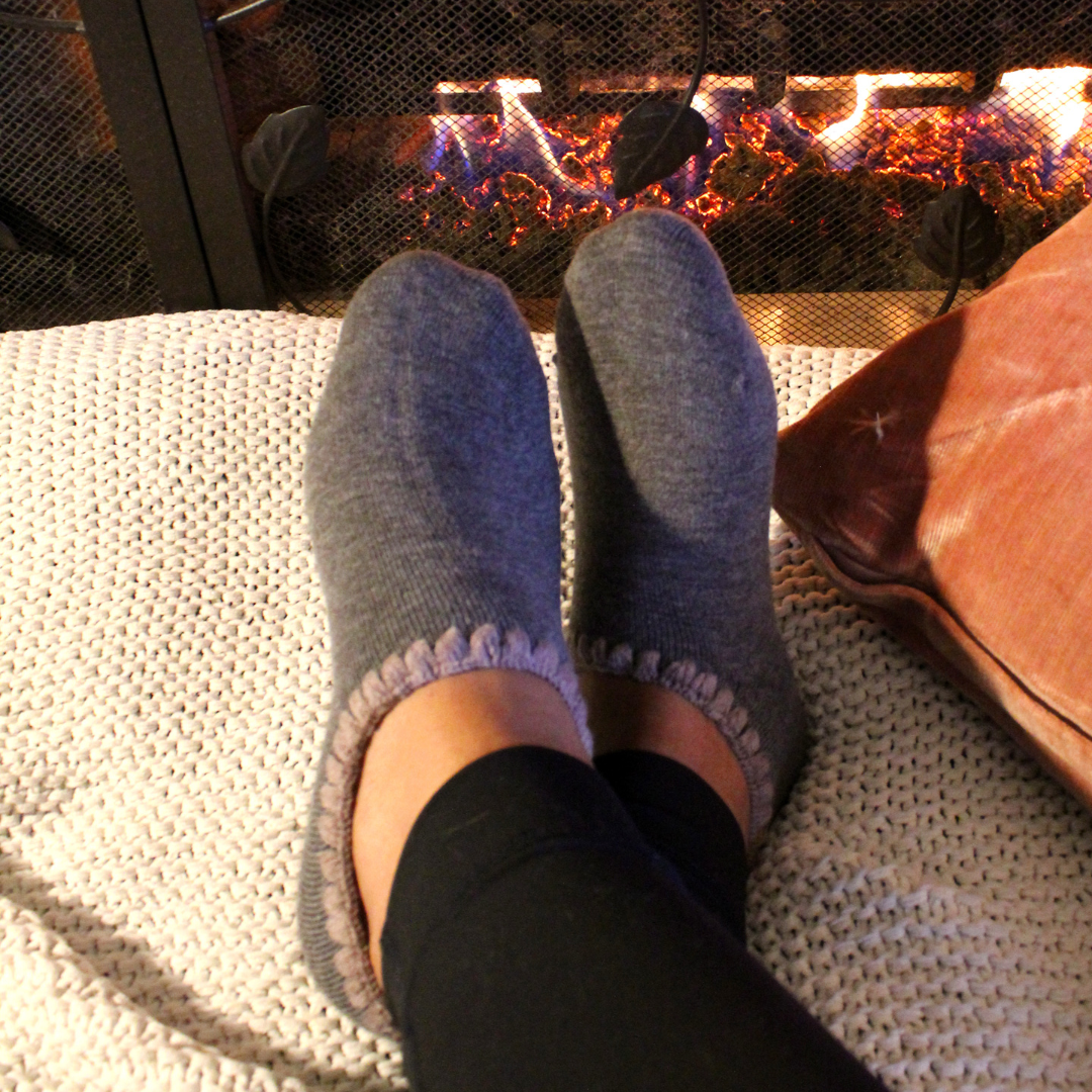 Handcrafted Wool Slipper Socks | Classic Color | Grips