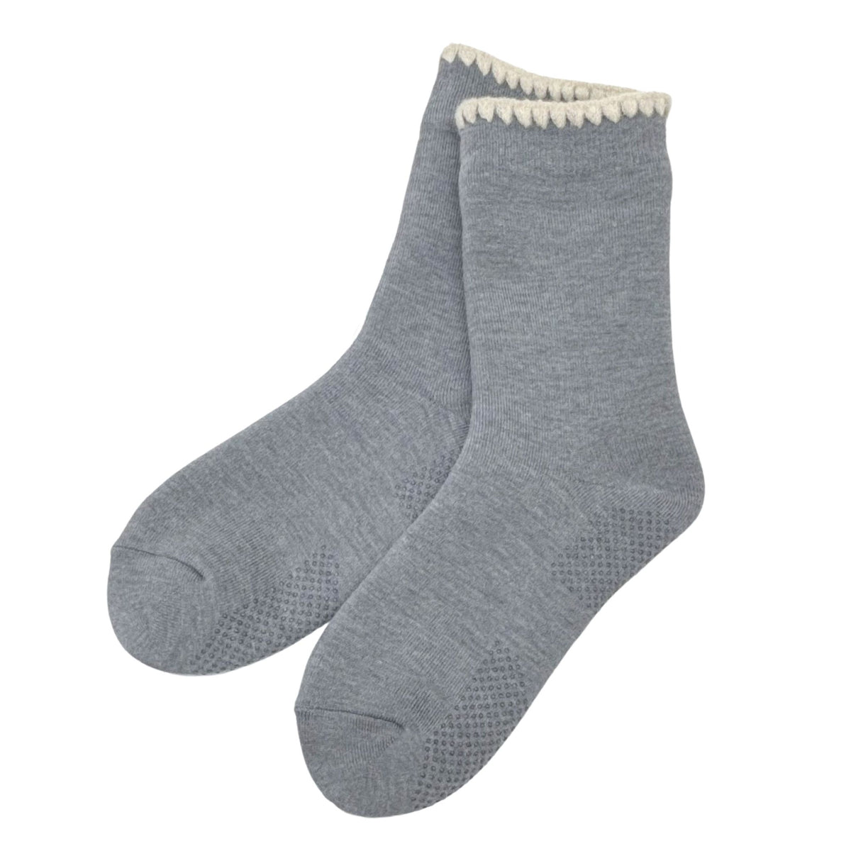Handcrafted Wool Slipper Crew—Modern Calm Color—Grips. Warm & cozy, luxurious merino wool, perfect gifts and great companions for travels.