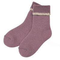 Slipper Cuff Socks With Grips, warm & cozy, luxurious merino wool, perfect gifts and great companions for travels, Handmade, CHERRYSTONEstyle