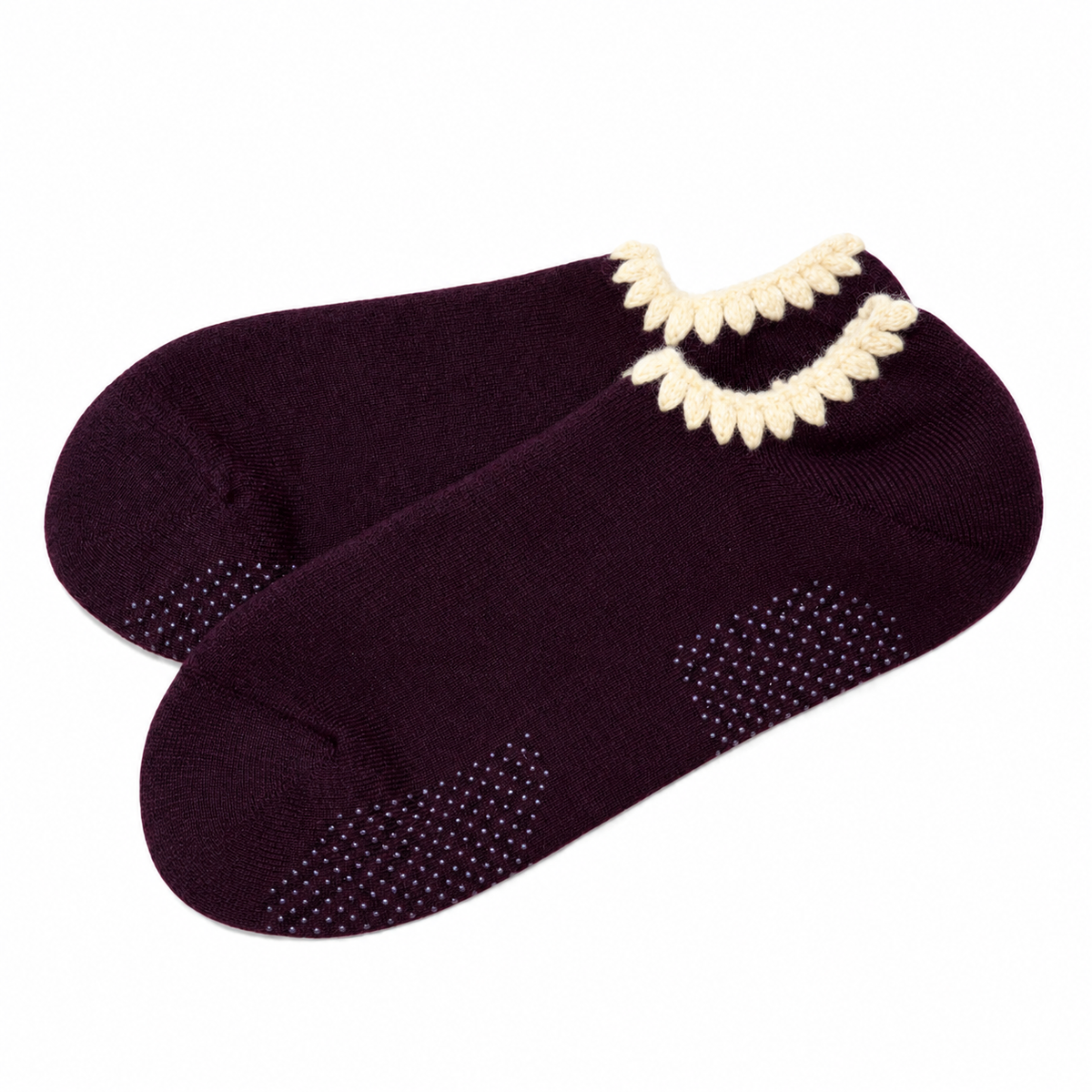 Handcrafted Wool Slipper Socks—Modern Calm Colors—Grips. Warm & cozy, luxurious merino wool, perfect gifts and great companions for travels. 