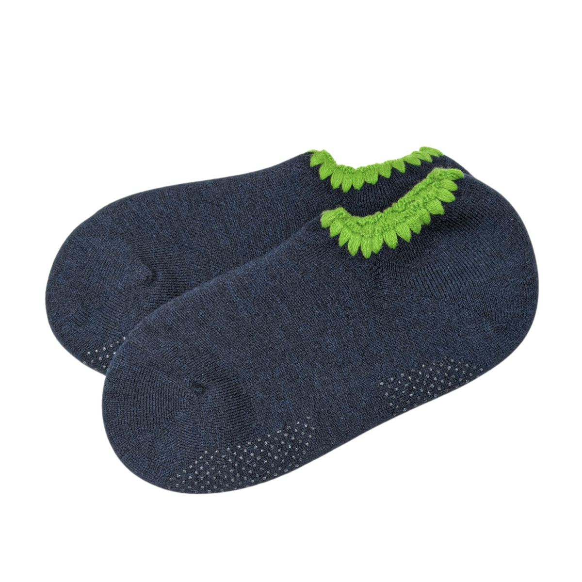 Limited Edition | Handcrafted Wool Slipper Socks | With Grips | Medium and Large | Midnight Blue. Warm & cozy, luxurious merino wool, perfect gifts and great companions for travels. CHERRYSTONEstyle