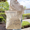 Upcycled Eco-Friendly Mommy and Me Animal Design Tote | Panda, Cat or Shiba Inu | Off White or Black -Plenty of space inside to easily accommodate for your laptop, books, clothes, & groceries. Crafted from high-quality, sustainable, and eco friendly materials. Top zipper, a side zipper pocket and a pocket inside for your smartphone. CHERRYSTONEstyle