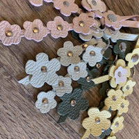 Snap Leather Flower Charm | Bag Flower Charm | Purse Charm | Keychain | Handmade | Solid Color | 9 Colors - Hand crafted, high-quality glove leather cut into colorful flowers. Easy to attach and remove with a snap button to your favorite bag. CHERRYSTONEstyle