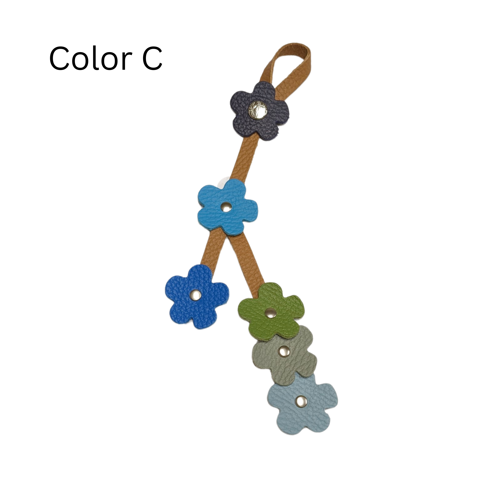 Snap Leather Flower Charm | Bag Flower Charm | Purse Charm | Keychain | Handmade | Multi Color | 4 Colors - Hand crafted, high-quality glove leather cut into colorful flowers. Easy to attach and remove with a snap button to your favorite bag. CHERRYSTONEstyle