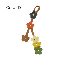 Snap Leather Flower Charm | Bag Flower Charm | Purse Charm | Keychain | Handmade | Multi Color | 4 Colors - Hand crafted, high-quality glove leather cut into colorful flowers. Easy to attach and remove with a snap button to your favorite bag. CHERRYSTONEstyle