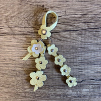 Snap Leather Flower Charm | Bag Flower Charm | Purse Charm | Keychain | Handmade | Solid Color | 9 Colors - Hand crafted, high-quality glove leather cut into colorful flowers. Easy to attach and remove with a snap button to your favorite bag. CHERRYSTONEstyle