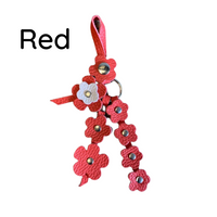 Snap Leather Flower Charm | Bag Flower Charm | Purse Charm | Keychain | Handmade | Solid Color | 9 Colors - Hand crafted, high-quality glove leather cut into colorful flowers. Easy to attach and remove with a snap button to your favorite bag. CHERRYSTONEstyle