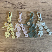 Snap Leather Flower Charm | Bag Flower Charm | Purse Charm | Keychain | Handmade | Solid Color | 9 Colors - Hand crafted, high-quality glove leather cut into colorful flowers. Easy to attach and remove with a snap button to your favorite bag. CHERRYSTONEstyle