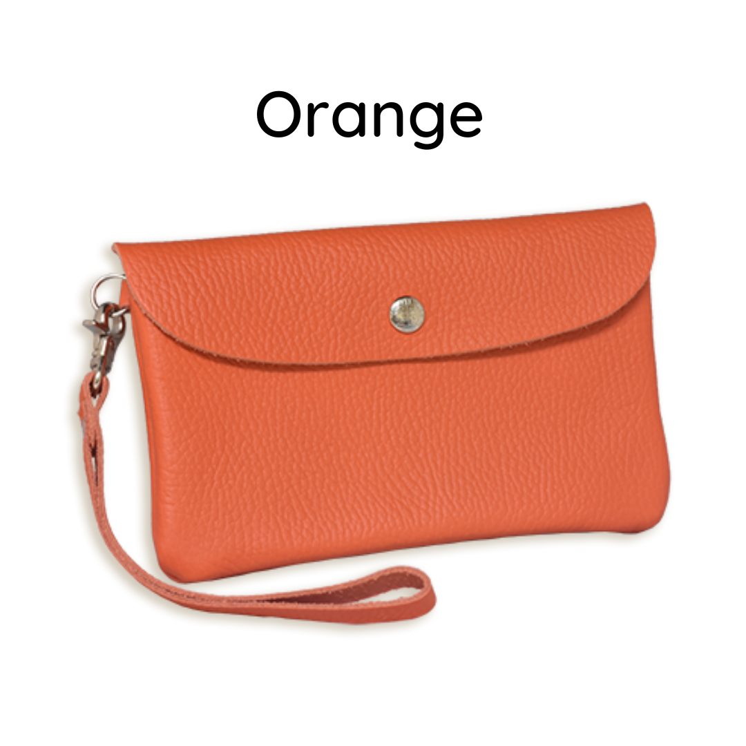 Wristlet Pouch  / Glove Leather / 8 Colors -  Scratch-resistant, this wristlet pouch combines durability with elegance, ideal for everyday use. Simple yet charming, it’s a stylish, versatile choice for longevity　CHERRYSTONEstyle