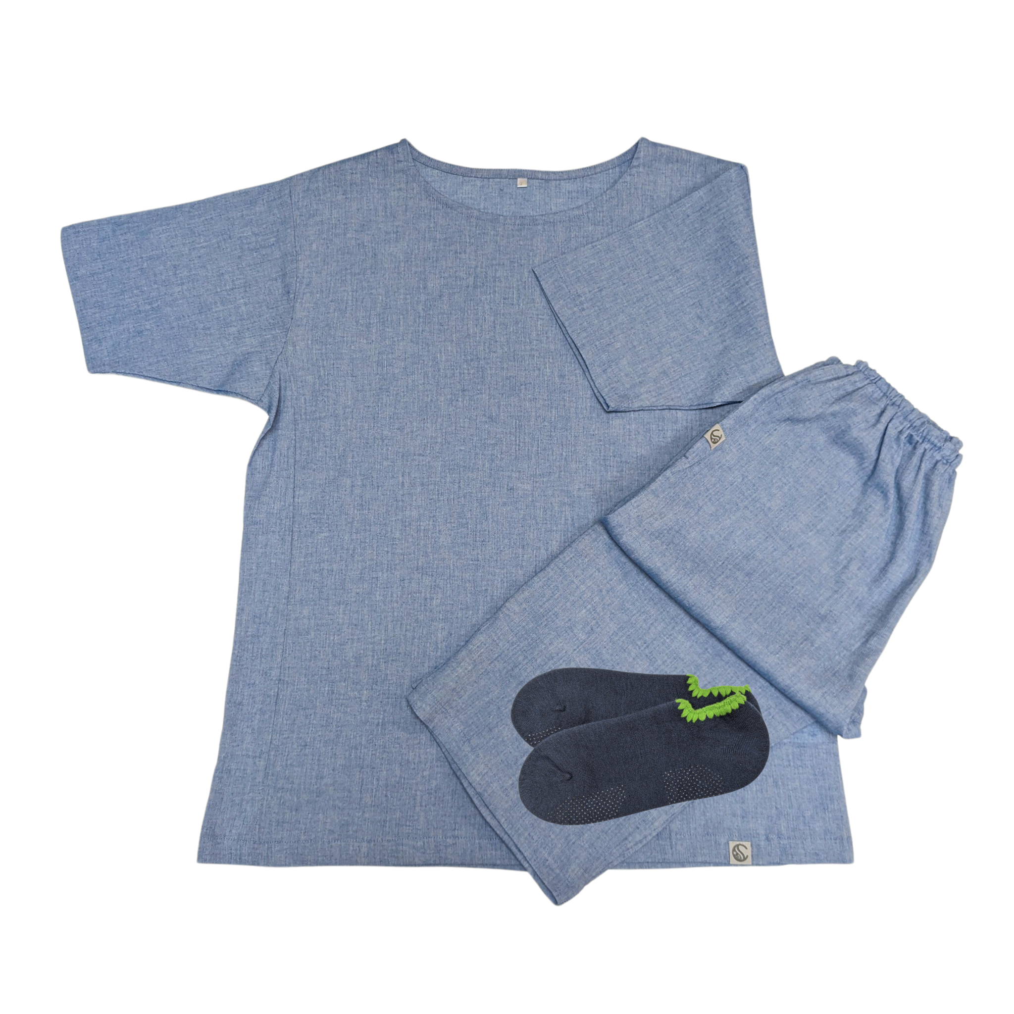 A cozy Special Gift Set featuring a Lounge T-Shirt & Pants paired with Handcrafted Wool Slipper Socks. The wool socks showcase a unique cherrystone shell-shaped embroidery on the cuff, blending traditional craftsmanship with a warm, handmade feel. The Lounge T-Shirt & Pants are crafted for comfort, with breathable cotton pants and a relaxed A-line T-shirt for effortless mobility and comfort. A perfect blend of style and relaxation, ideal for lounging or a restful night's sleep.
CHERRYSTONEstyle