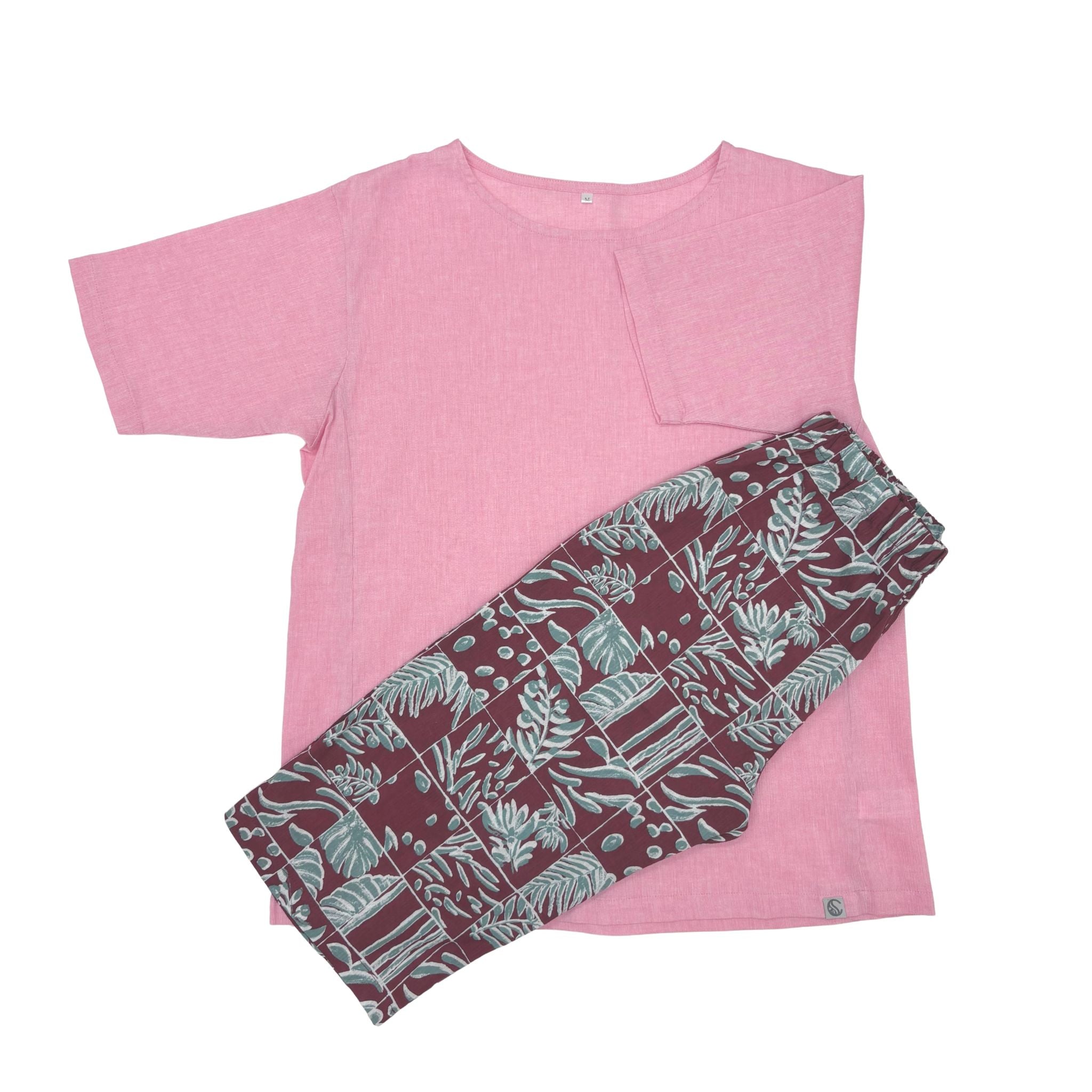 Cool, Stretchy, Comfy Loungewear Set | Carnation Pink T