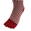 Cotton Blend 3D 5-Toe Socks Japanese Checkered Pattern Medium - Ultimate Comfort and Support, Improved Posture and Balance, Superior Warmth and Moisture Absorption, Unique Japanese Checkered Pattern, CHERRYSTONEstyle