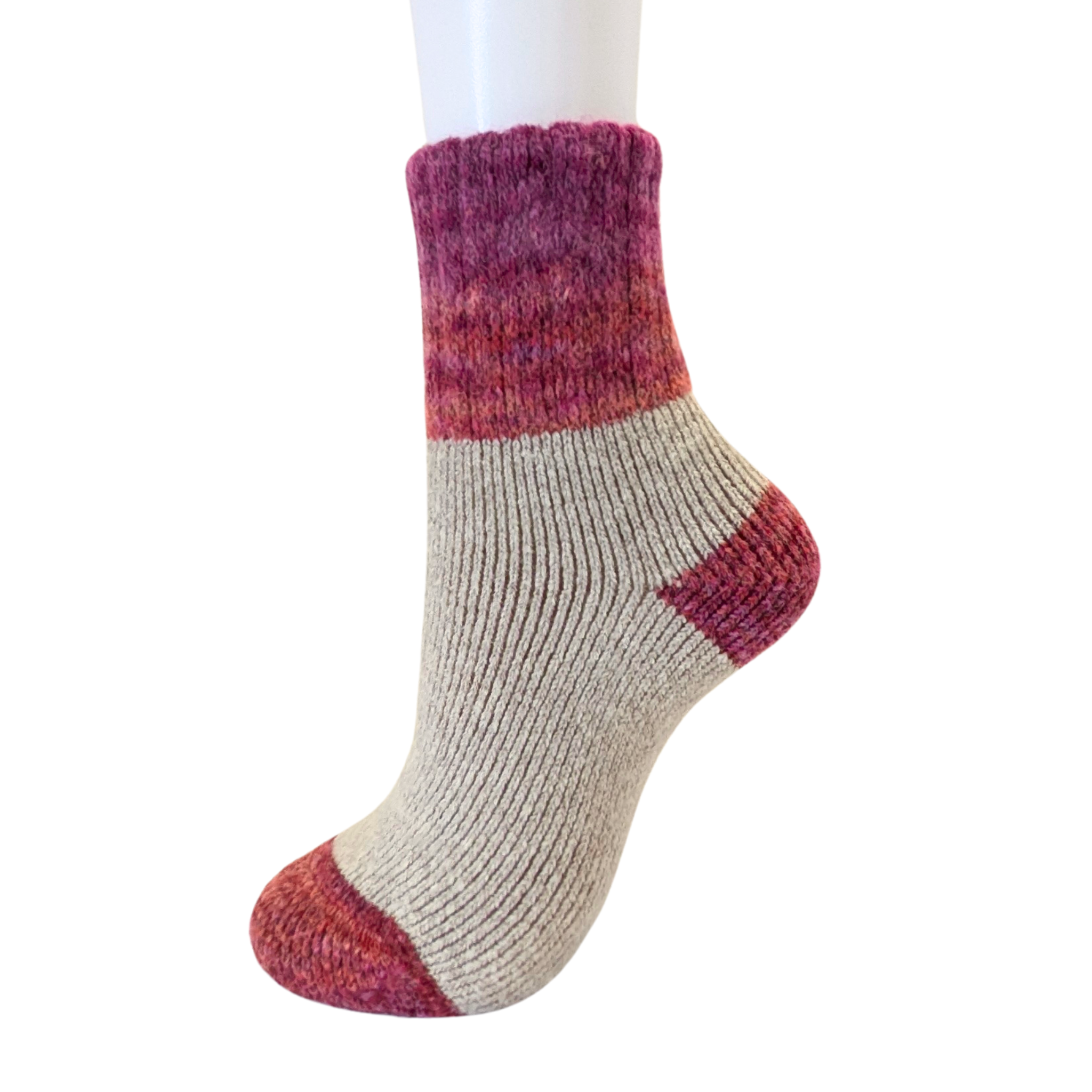 Thermal Gradient Color Crew Socks with gradient-dyed cuffs, plush lining, and cozy fit in fall/winter colors.| Medium | 4 colors available | CHERRYSTONEstyle