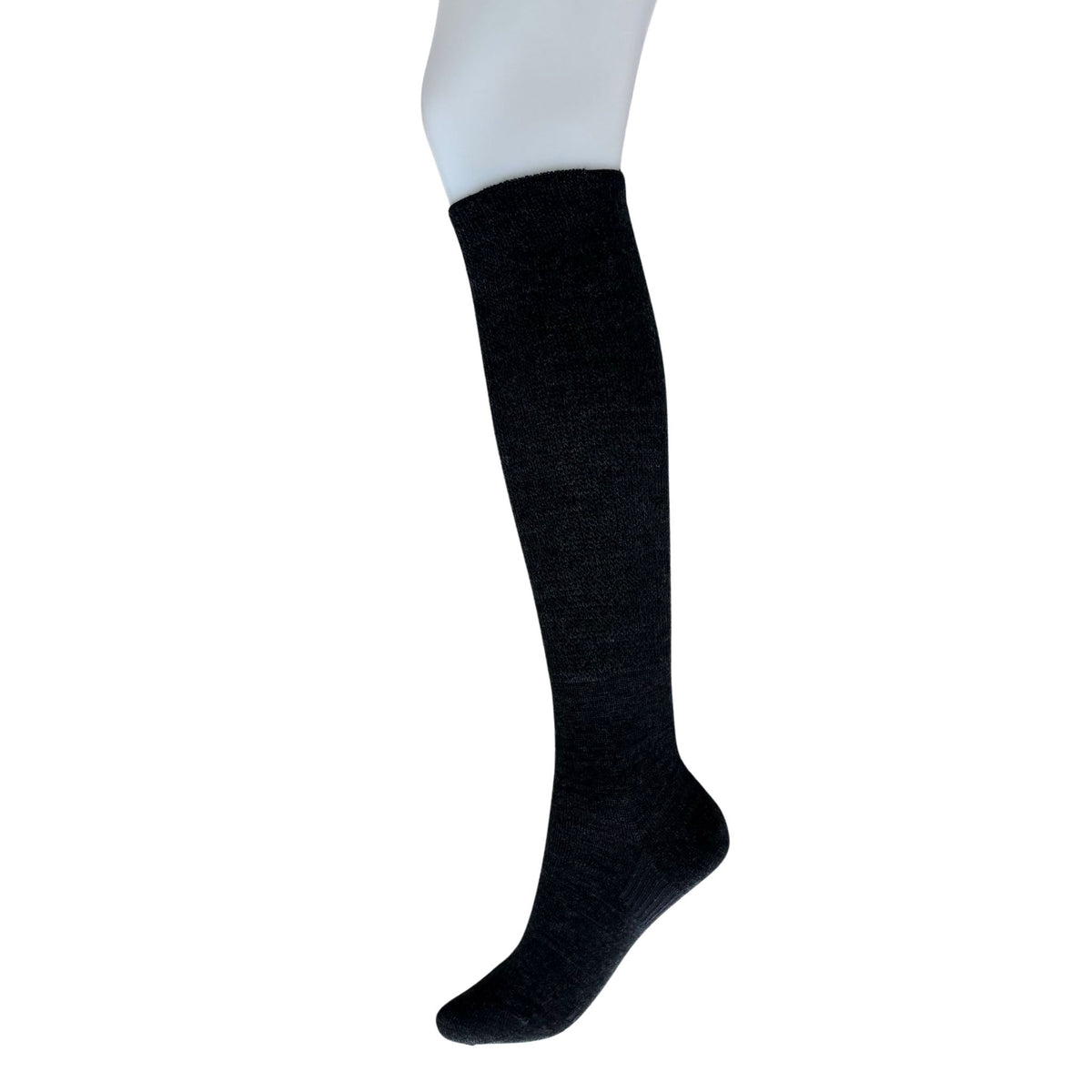 Wool-everyday-knee-high-socks offer a soft touch and warmth. Designed to stay in place with a special heel design, relaxed fit, and stretchable cuff for added comfort. CHERRYSTONEstyle