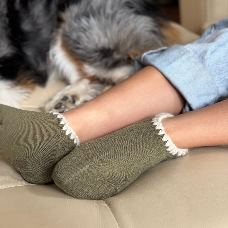 Handcrafted Wool Slipper Socks | Medium. Warm & cozy, luxurious merino wool, perfect gifts and great companions for travels. CHERRYSTONEstyle