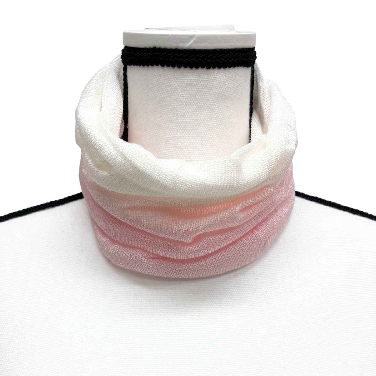 100% Silk Neck Warmer Light Pink