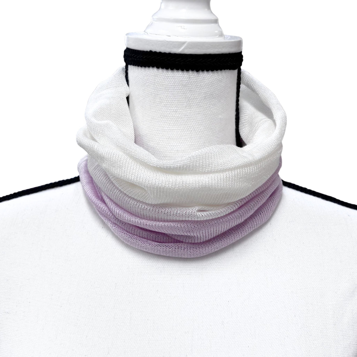 100% Silk Neck Warmer Light Purple