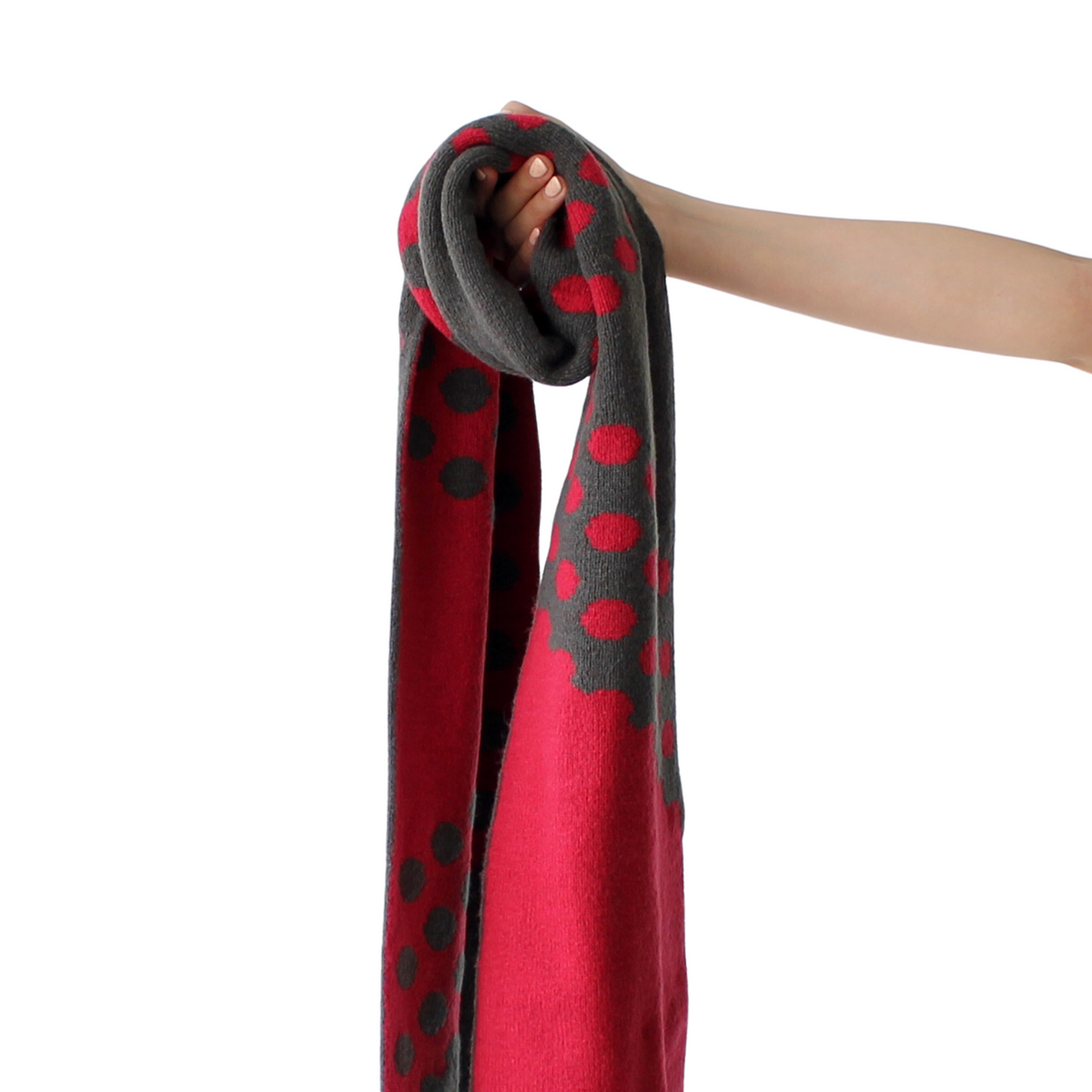 Thermal Self-Heating Reversible Dots Scarf - CHERRYSTONEstyle