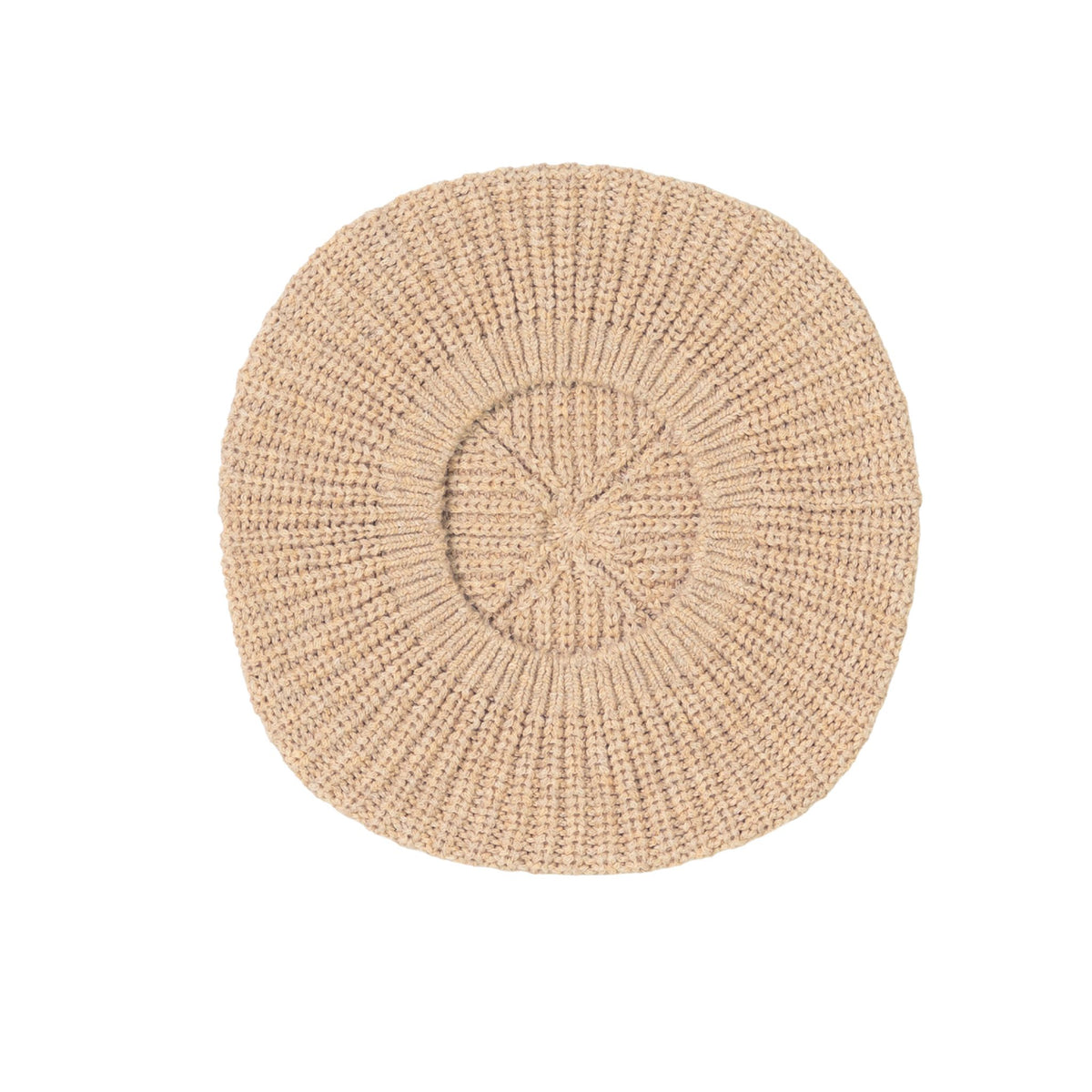 Silk cotton beret with a textured pattern on a white background
