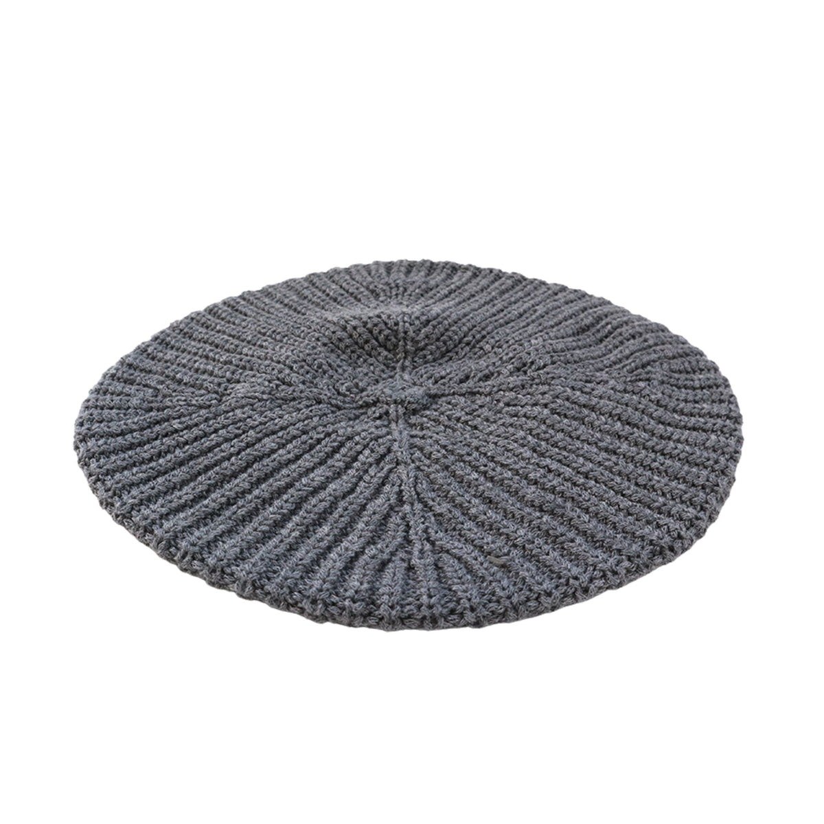 Silk cotton beret with a textured pattern on a white background