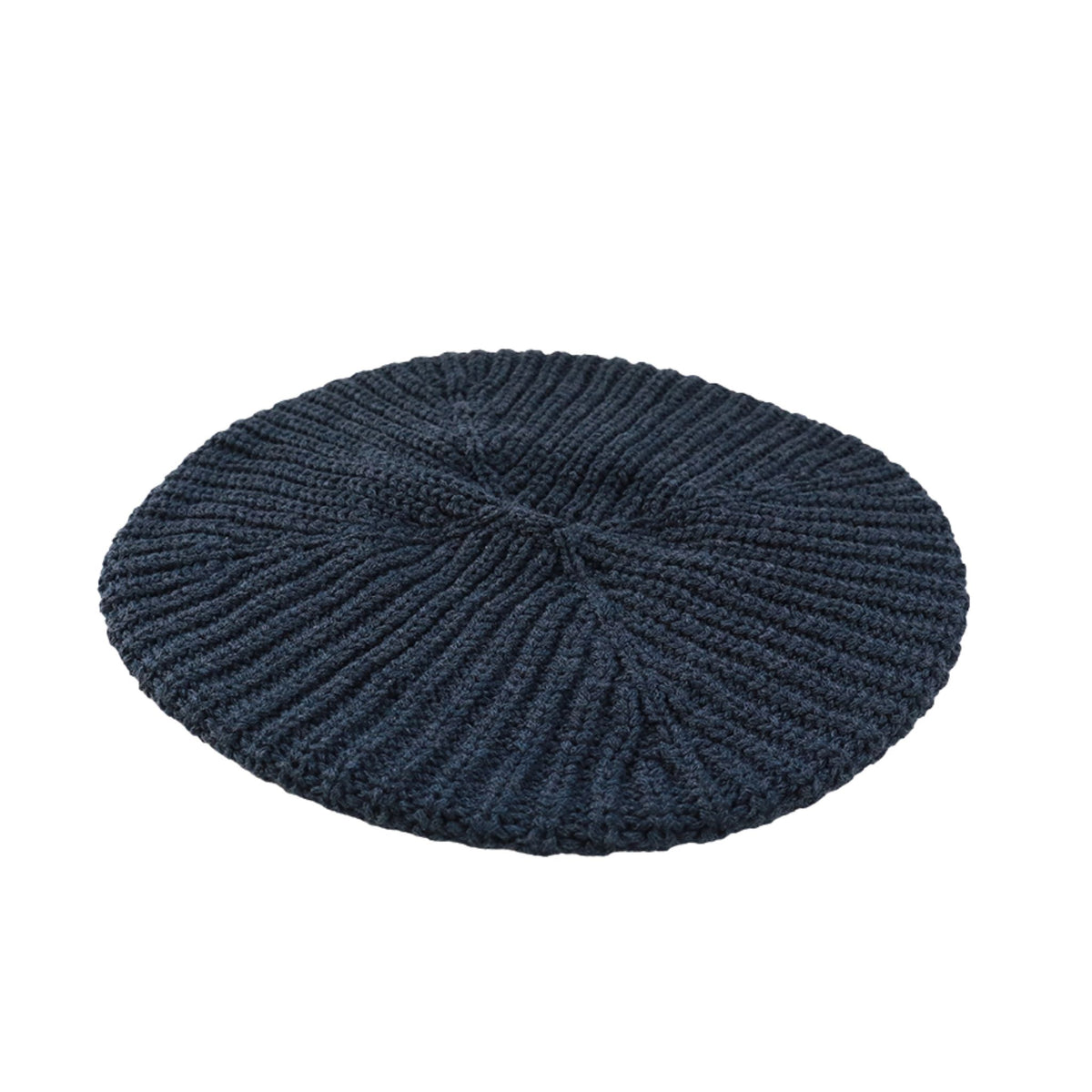 Silk cotton beret with a textured pattern on a white background