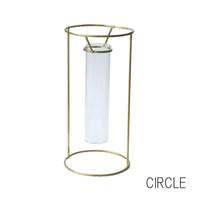 PIKE Stand Brass Vase | Square or Circle - CHERRYSTONEstyle