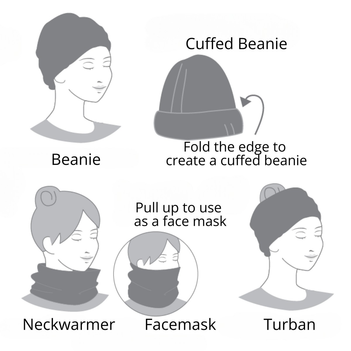3-Way Versatile Cotton Beanie. Made from 100% breathable cotton gauze, featuring a soft and lightweight design. This beanie can be transformed into a neck warmer, face mask, turban, or headband.
CHERRYSTONEstyle