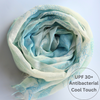 UPF 30+ Handwoven Cooling Fabric Linen Scarf on Loom | Hydrangea - CHERRYSTONEstyle