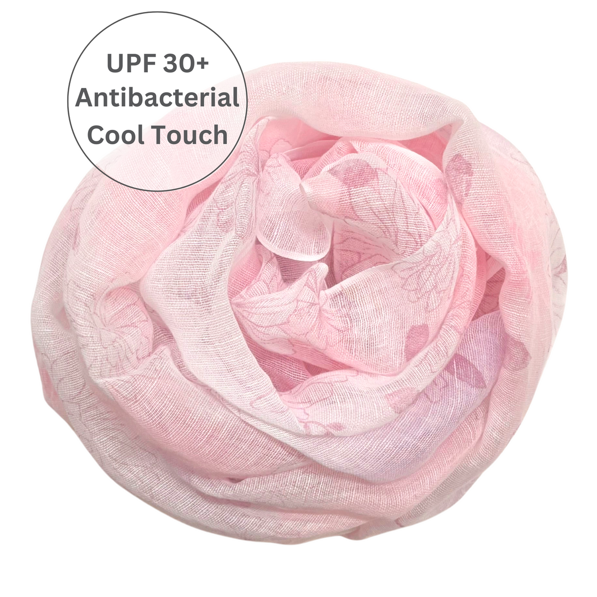 UPF 30+ Handwoven Cooling Fabric Linen Scarf on Loom | Antibacterial Cool Touch Watercolor Flower - Pink
CHERRYSTONEstyle