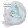 UPF 30+ Handwoven Cooling Fabric Linen Scarf on Loom | Antibacterial Cool Touch Watercolor Flower-Saxe- Blue
CHERRYSTONEstyle