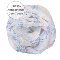UPF 30+ Handwoven Cooling Fabric Linen Scarf on Loom | Antibacterial Cool Touch | Flower Garden | Pink
CHERRYSTONEstyle