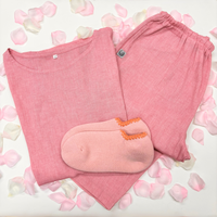 A cozy Valentine's Day gift set featuring a Lounge T-Shirt & Pants paired with Handcrafted Wool Slipper Socks. The wool socks showcase a unique cherrystone shell-shaped embroidery on the cuff, blending traditional craftsmanship with a warm, handmade feel. The Lounge T-Shirt & Pants are crafted for comfort, with breathable cotton pants and a relaxed A-line T-shirt for effortless mobility and comfort. A perfect blend of style and relaxation, ideal for lounging or a restful night's sleep.
CHERRYSTONEstyle