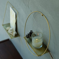 Wall Brass Shelf | Globe, Cube, or Triangle - CHERRYSTONEstyle