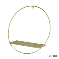 Wall Brass Shelf | Globe, Cube, or Triangle - CHERRYSTONEstyle