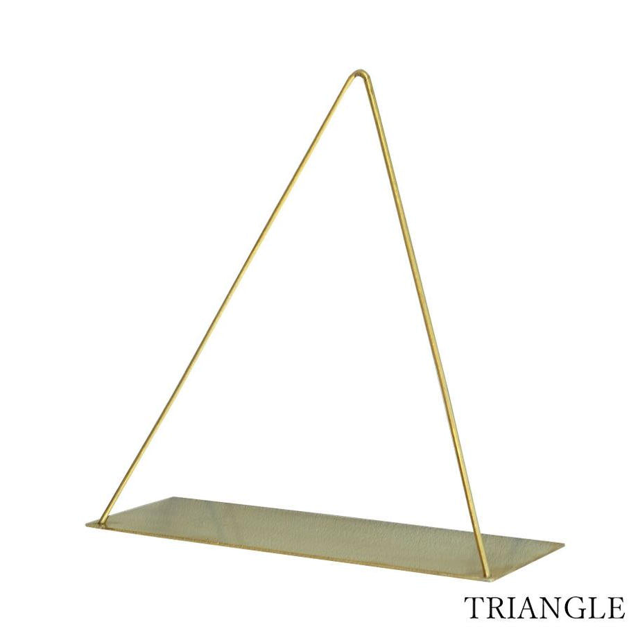 Wall Brass Shelf | Globe, Cube, or Triangle - CHERRYSTONEstyle