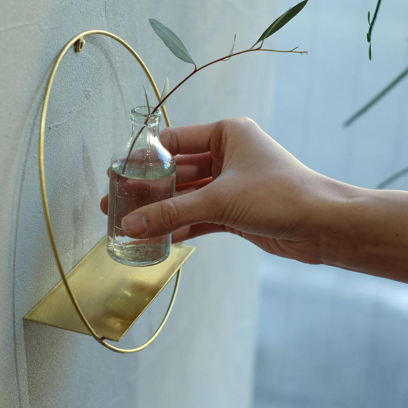 Wall Brass Shelf | Globe, Cube, or Triangle - CHERRYSTONEstyle