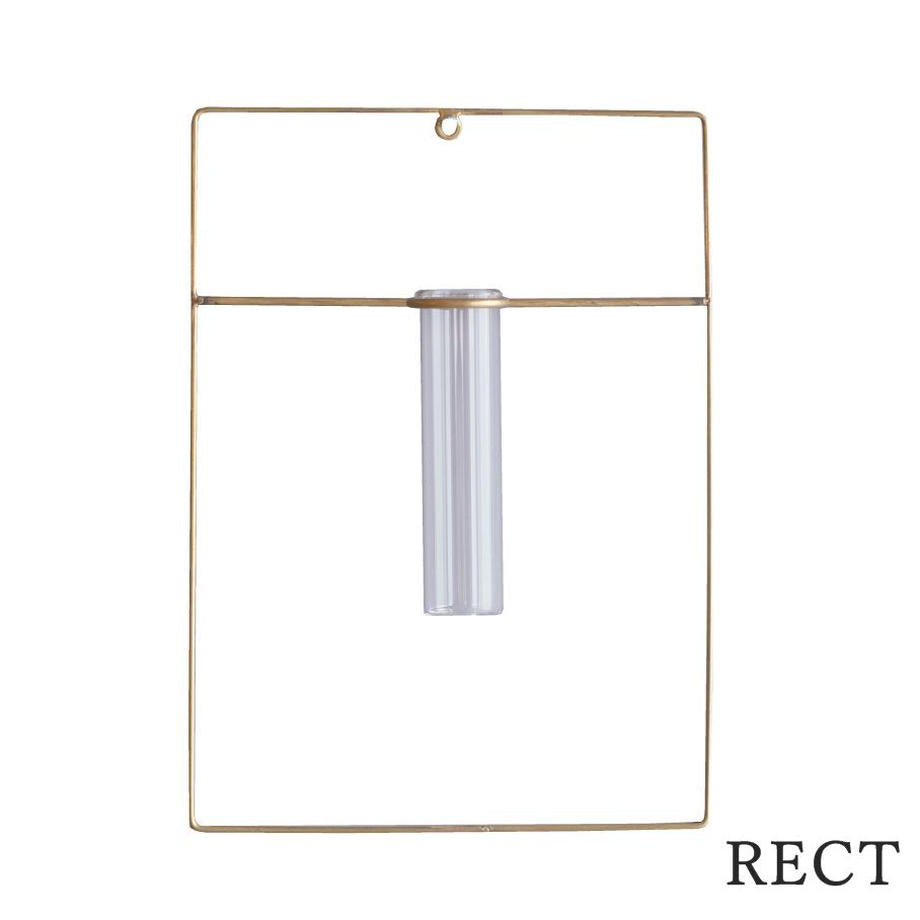 Wall Brass vase | Round, Diamond, or Rectangle - CHERRYSTONEstyle