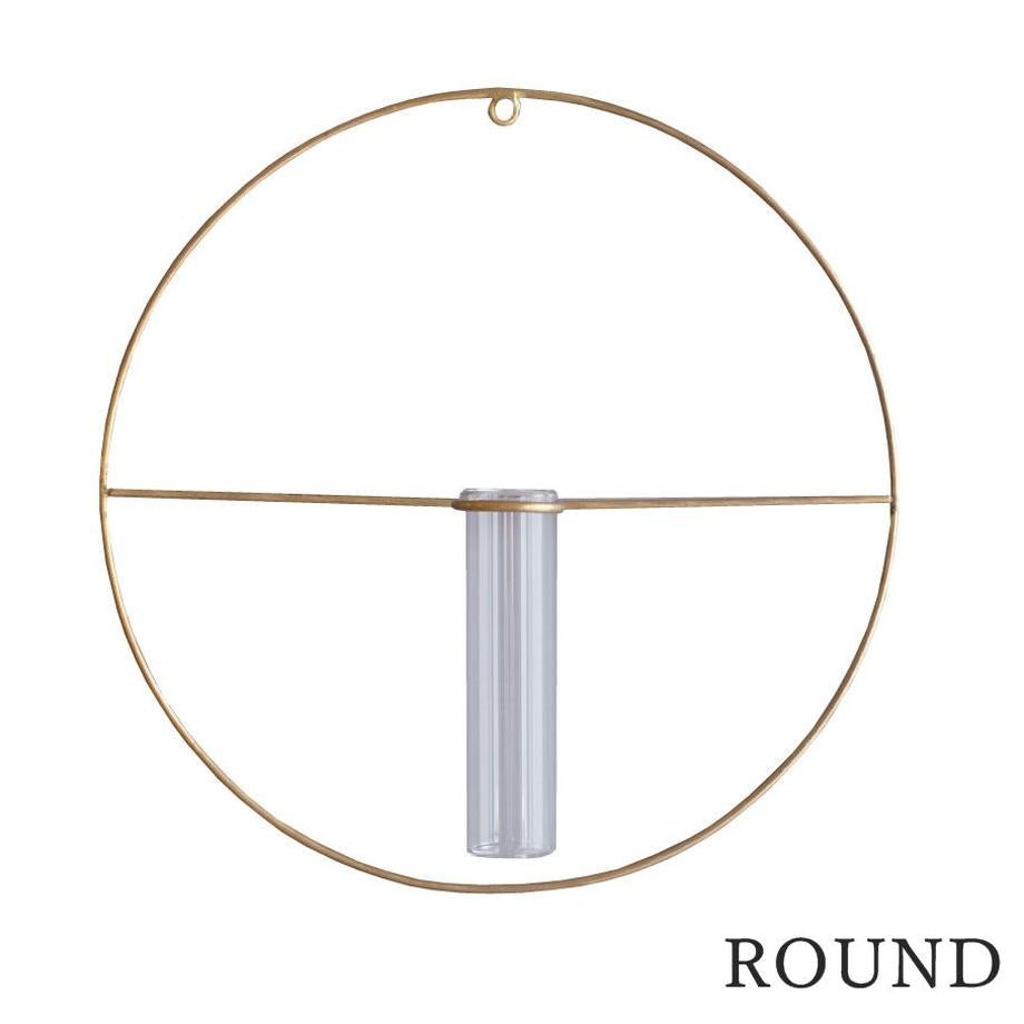 Wall Brass vase | Round, Diamond, or Rectangle - CHERRYSTONEstyle
