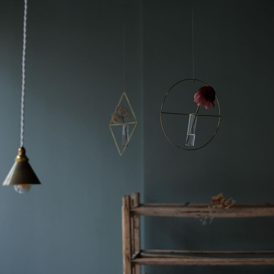 Wall Brass vase | Round, Diamond, or Rectangle - CHERRYSTONEstyle