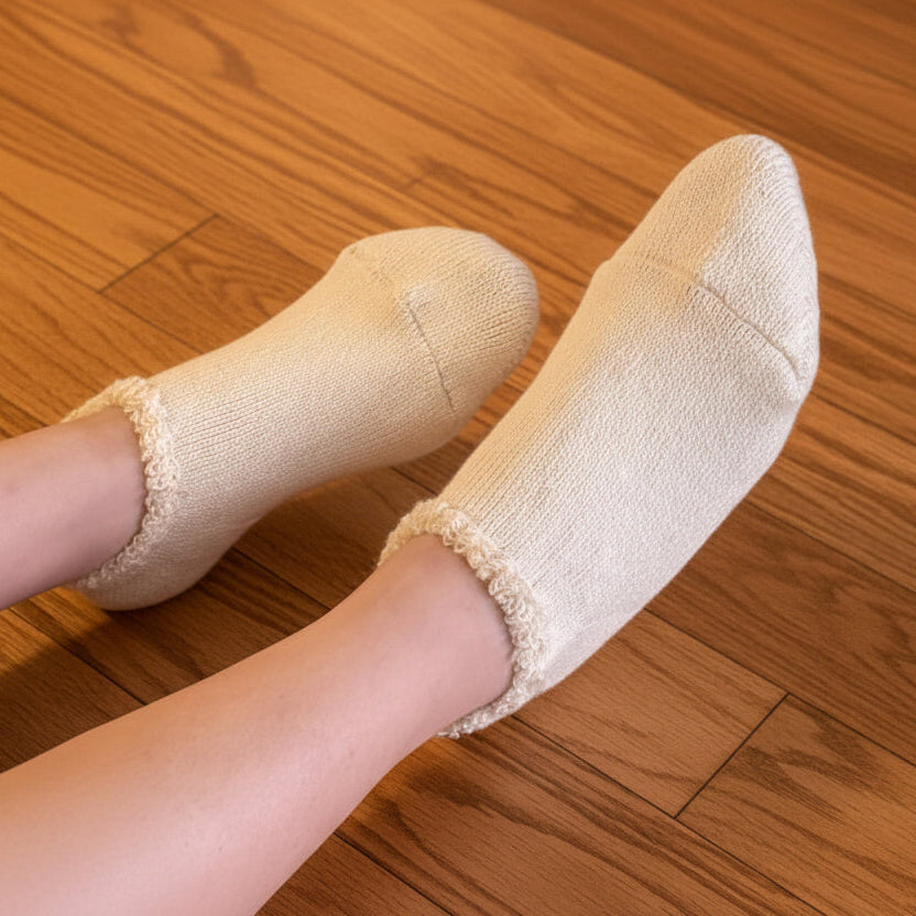 Airy Grace Organic Cotton Slipper Socks | M and L - CHERRYSTONE
