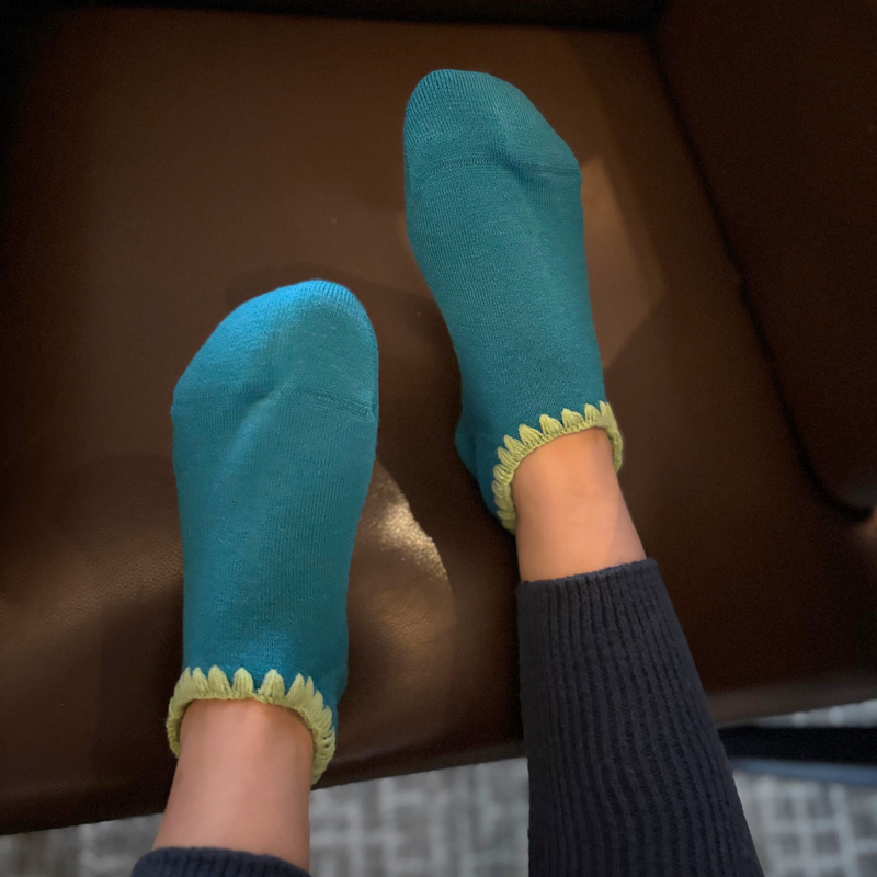 Handcrafted Wool Slipper Socks| Candy Color | Grips