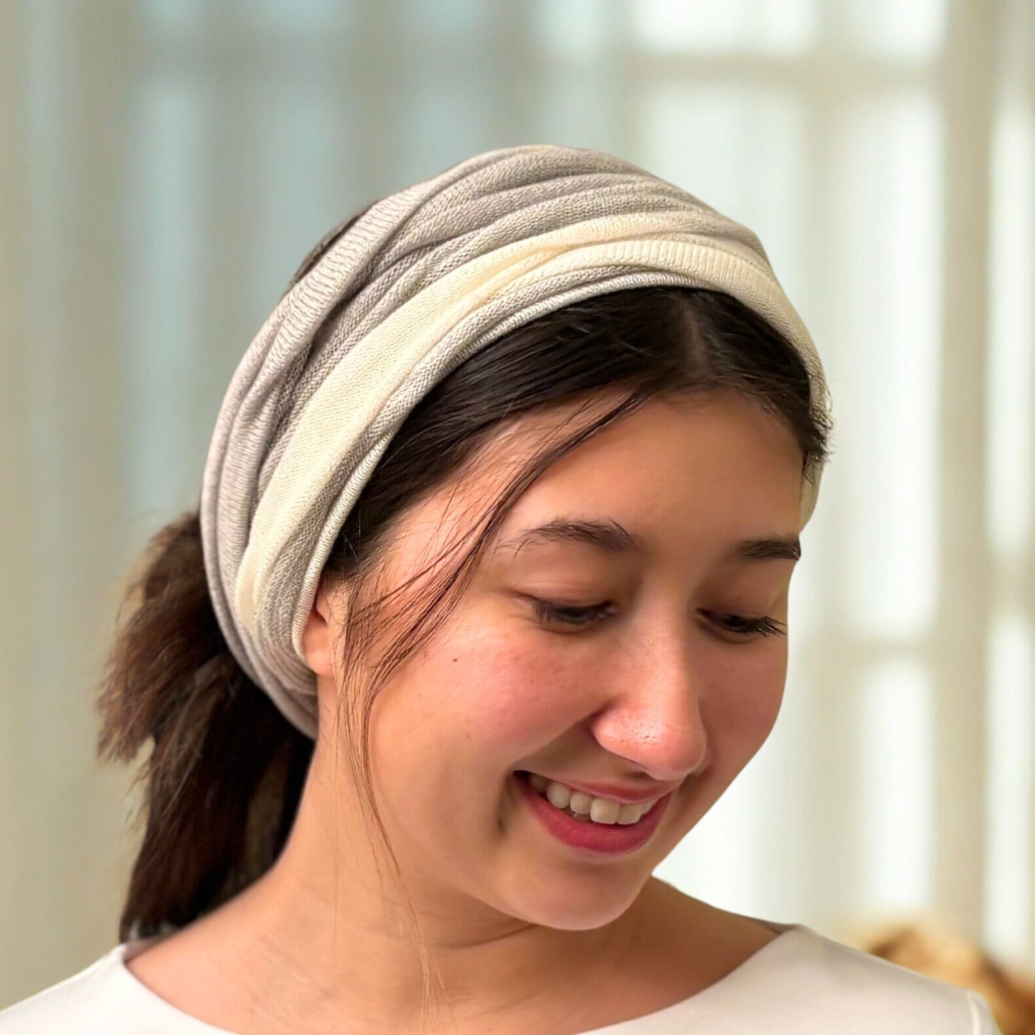 Luxurious 100% Silk Gradient Neck Warmer | Versatile & Lightweight