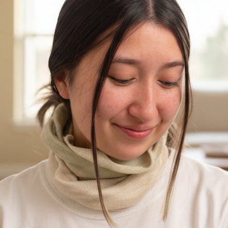 Luxurious 100% Silk Gradient Neck Warmer | Versatile & Lightweight