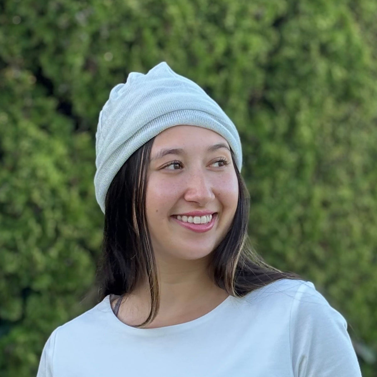 100% Silk Long Two-Tone Neck Warmer | Soft, Airy & Versatile - CHERRYSTONE