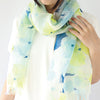 UPF 30+ Handwoven Cooling Fabric Linen Scarf on Loom | Flower Bouquet - CHERRYSTONEstyle