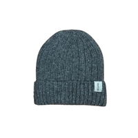 Recycled Wool-Blend Knit Beanie / Kids 2-4T / Charcoal-Gray - CHERRYSTONEstyle