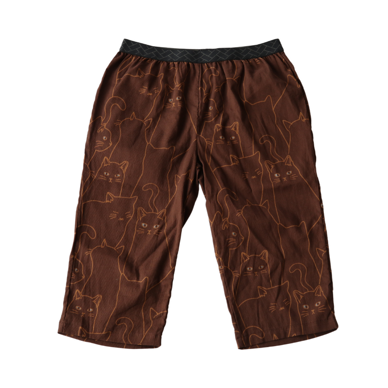 Cool, Stretchy, Comfy Steteco Lounge Pants | Unisex | Night Cat Gathering | Brown - CHERRYSTONEstyle