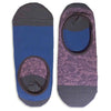 2 in 1 Reversible No-show Socks | Palm Pattern | Purple - CHERRYSTONE by MARKET TO JAPAN LLC